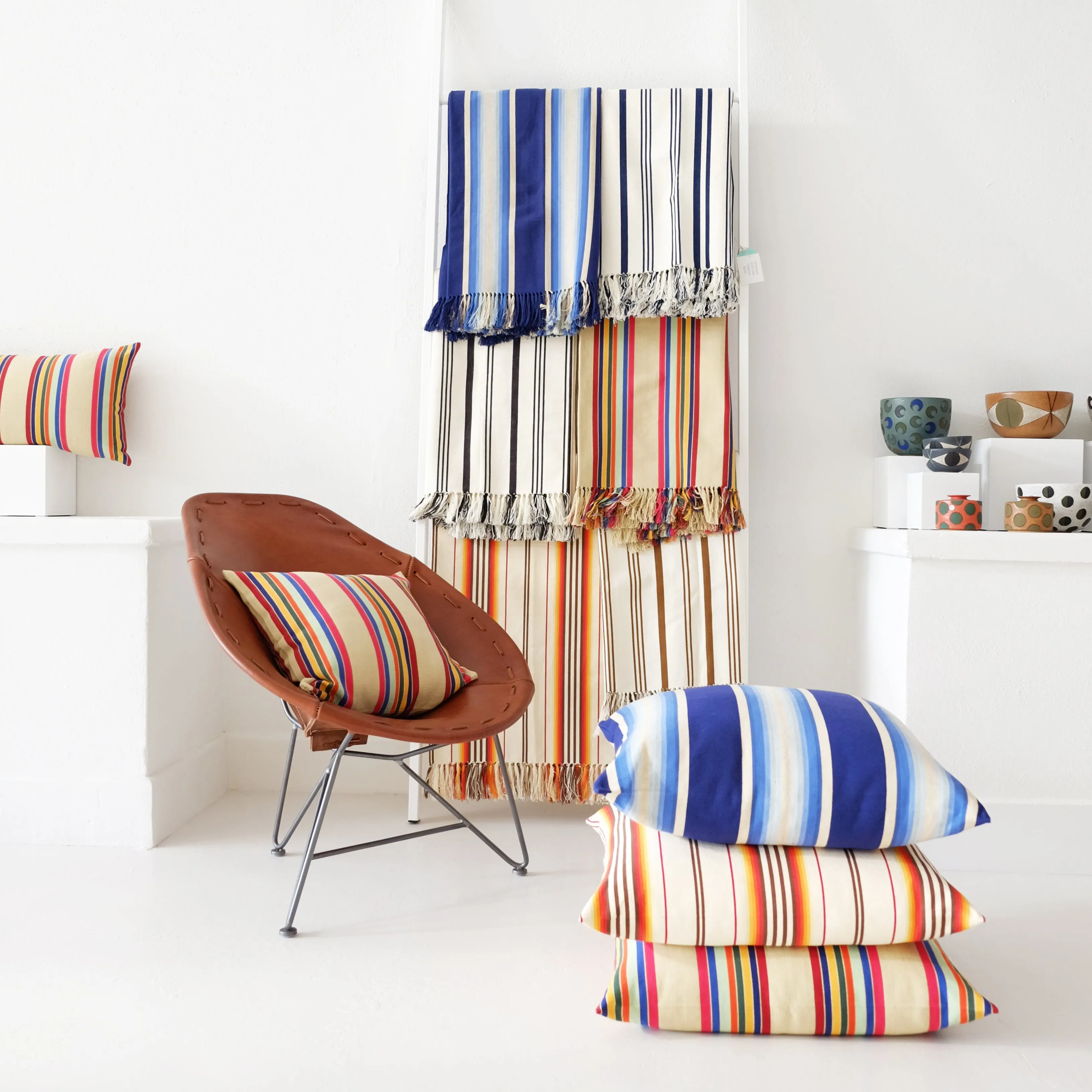 Sunset Striped Cotton Throw