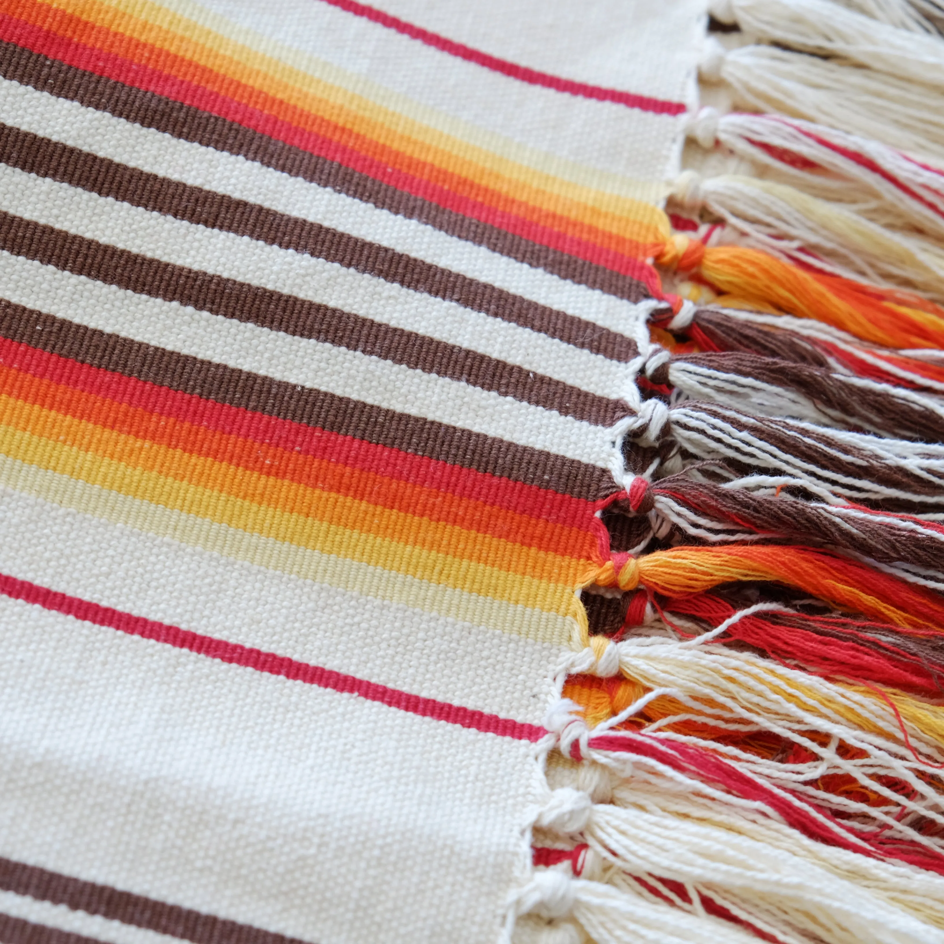 Sunset Striped Cotton Throw