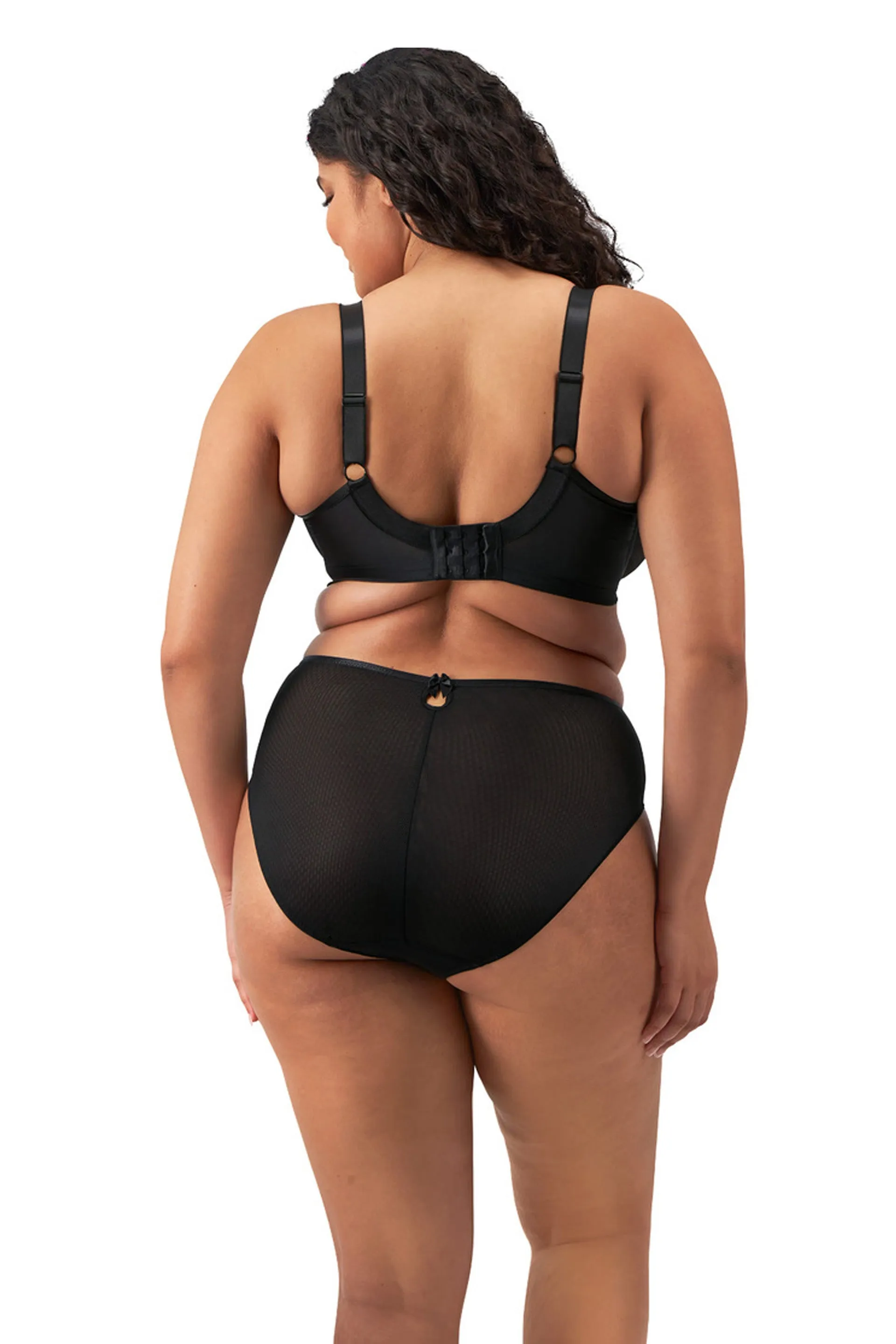 Teagan High Leg Brief Black Almond