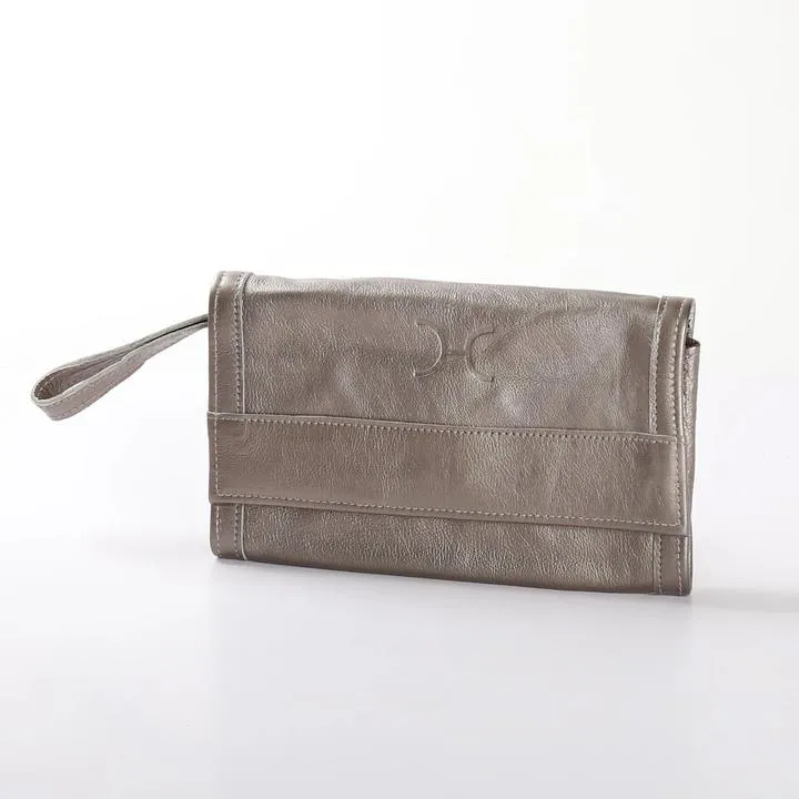 Thandana Metallic Leather Travel Wallet