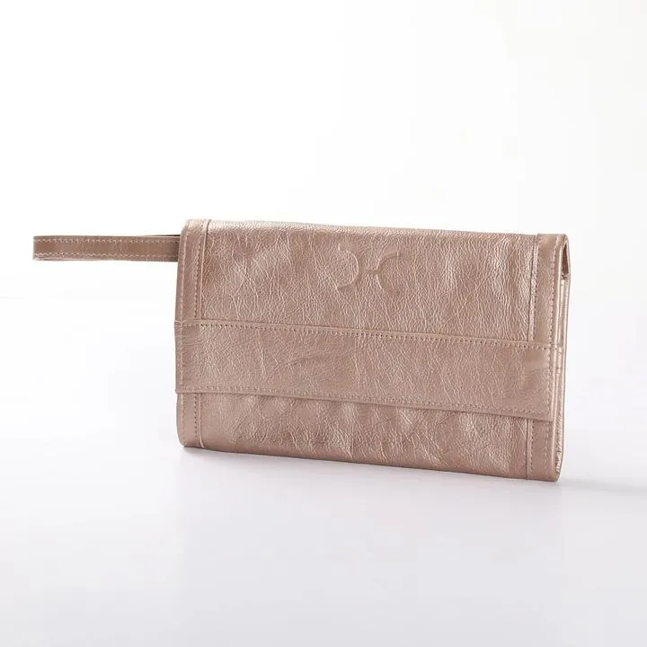 Thandana Metallic Leather Travel Wallet