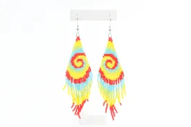 Tie Dye Beaded Earrings