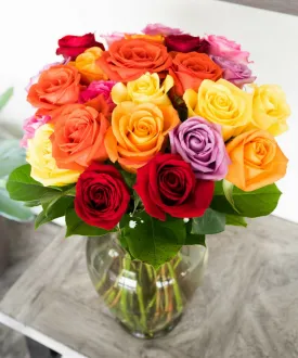 Two Dozen Mixed Color Roses