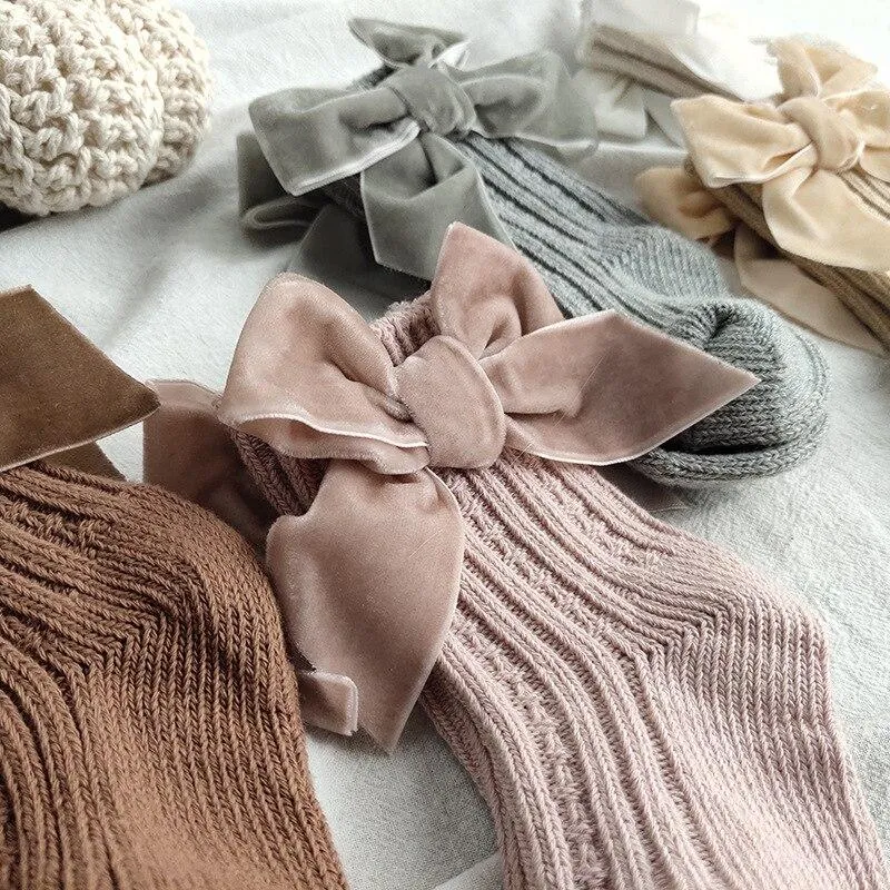 Velvet bow sock´s