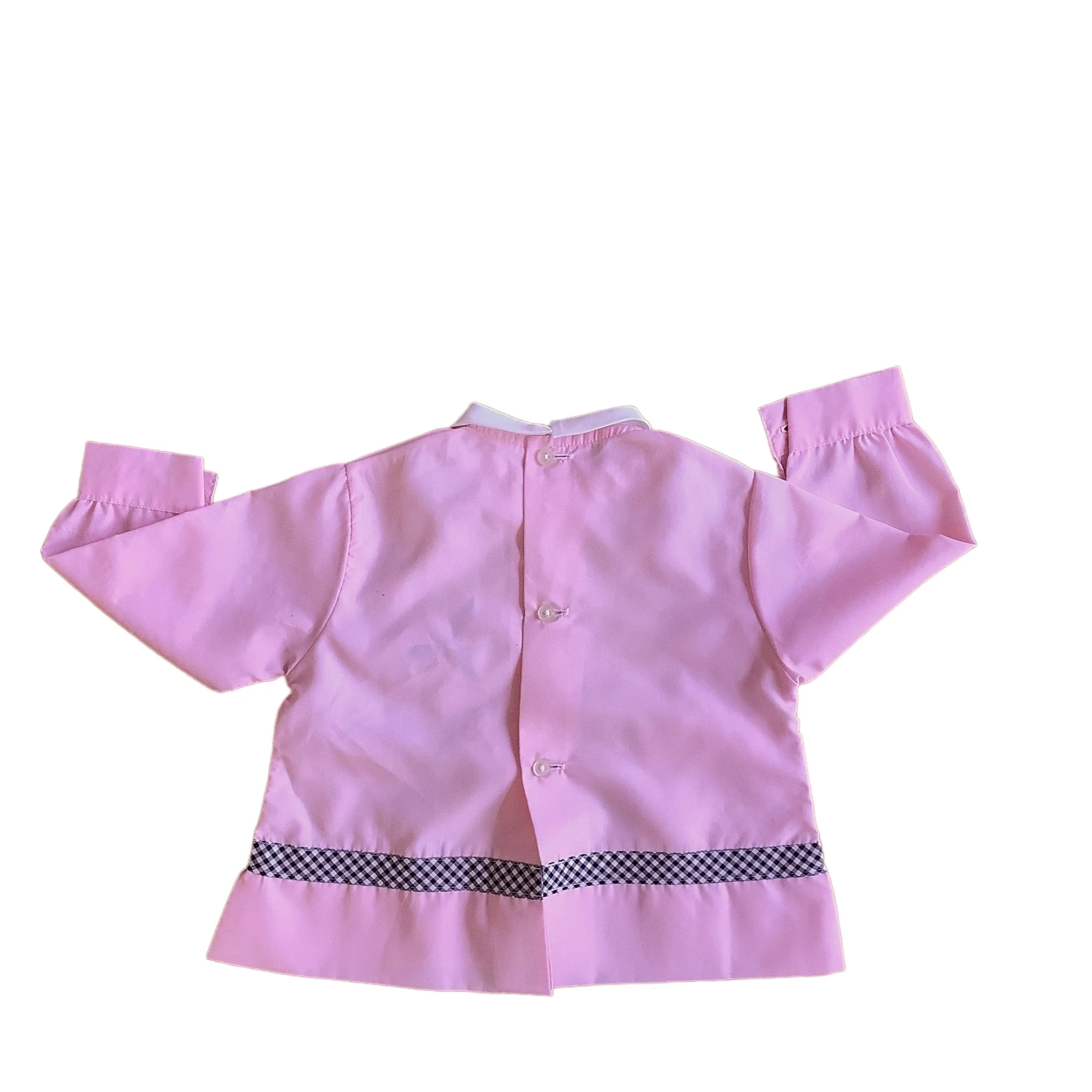 Vintage 60's Pink Nylon  Blouse / Dress / 9-12M