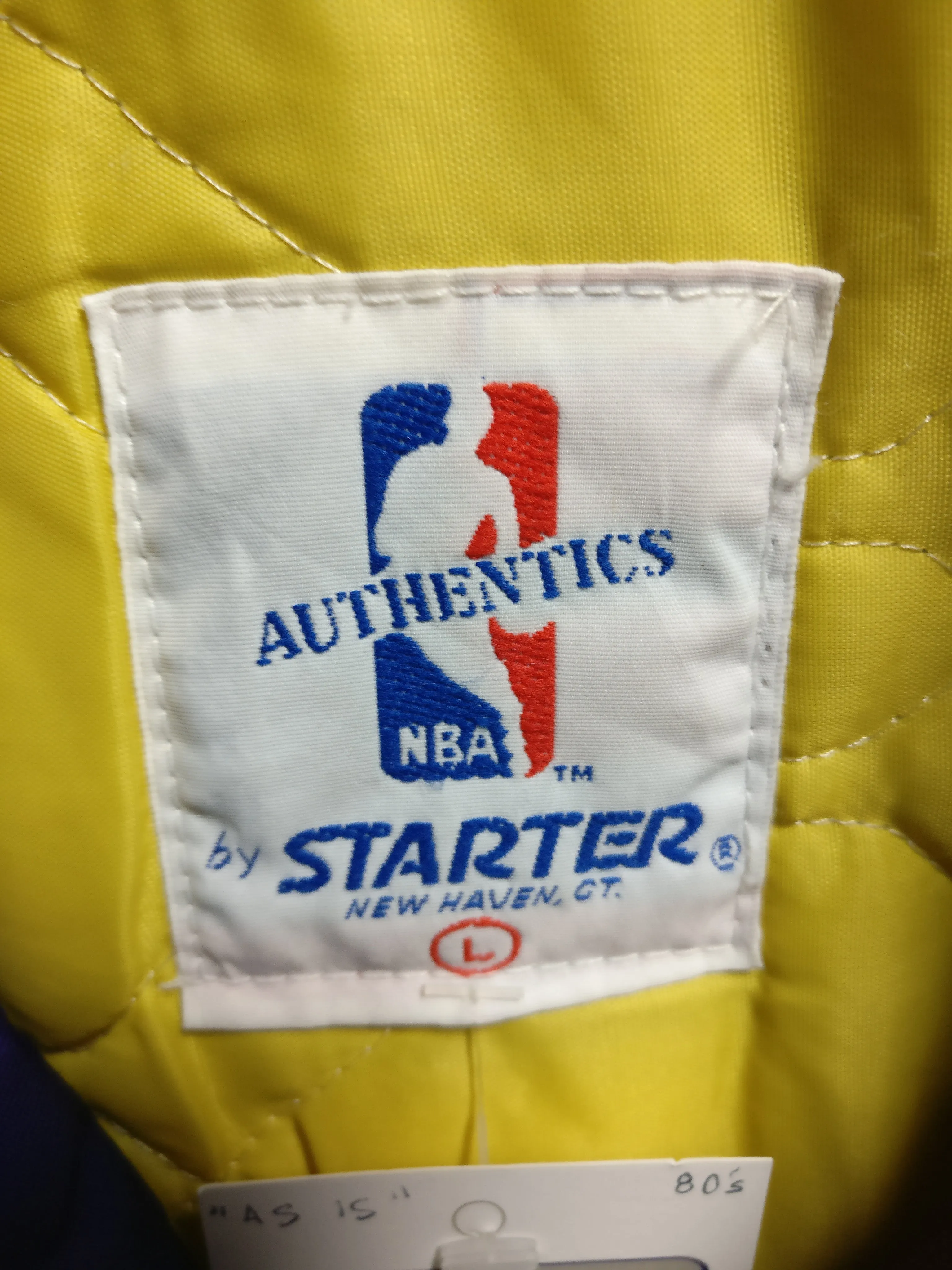 Vintage 80s LOS ANGELES LAKERS NBA Starter Purple Nylon Jacket L