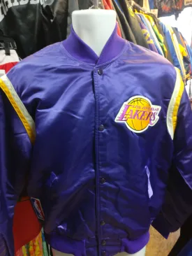 Vintage 80s LOS ANGELES LAKERS NBA Starter Purple Nylon Jacket L