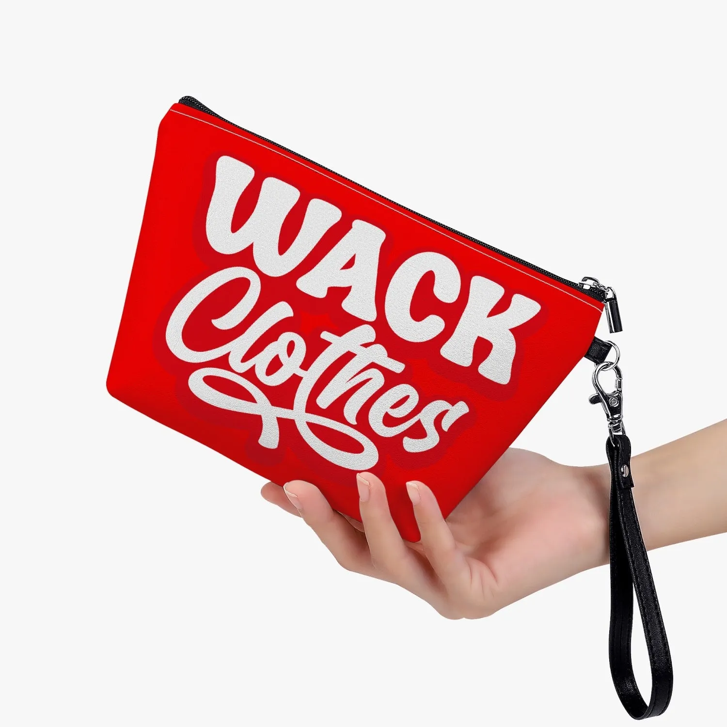 wacky red  Zipper Sling Cosmetic Bag