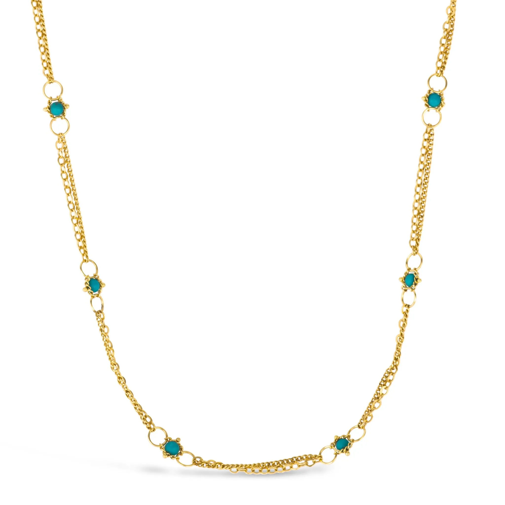 Whisper Chain Necklace in Turquoise