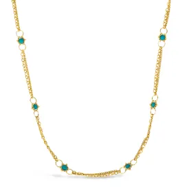 Whisper Chain Necklace in Turquoise