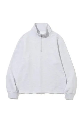 White Soft Symbol Half Zip-up