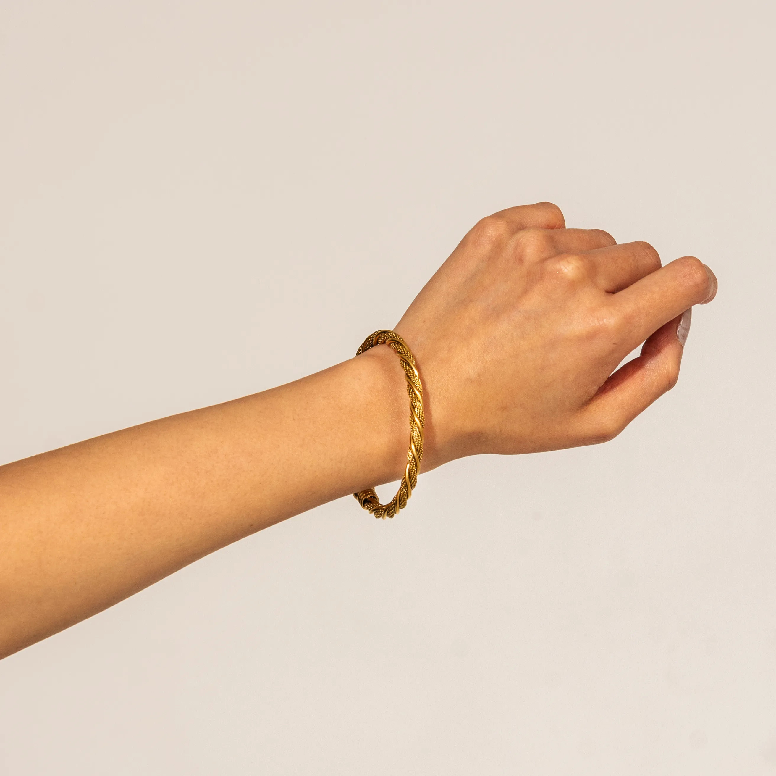 Woven Cuff Bracelet Gold