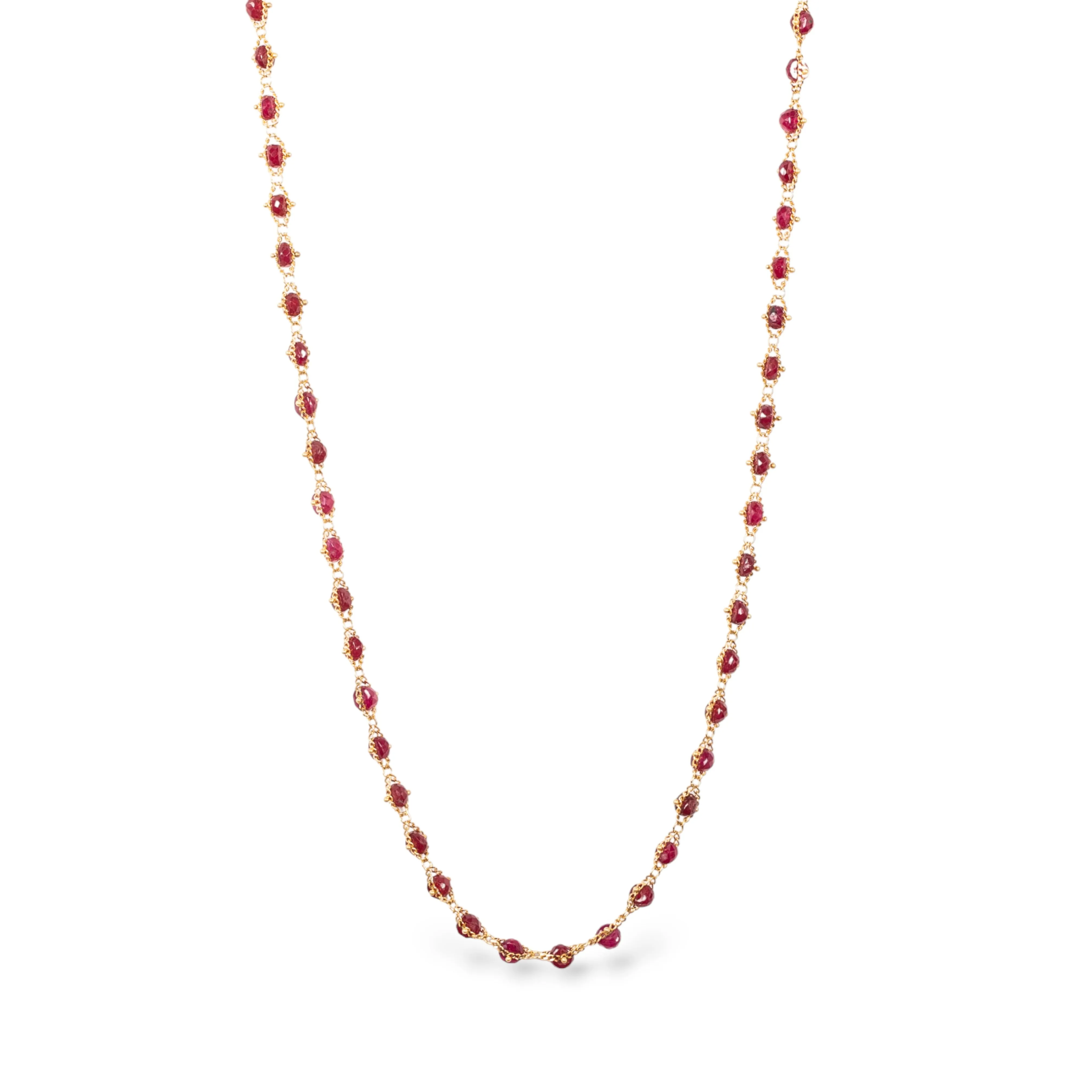 Woven Ruby Necklace