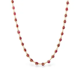 Woven Ruby Necklace